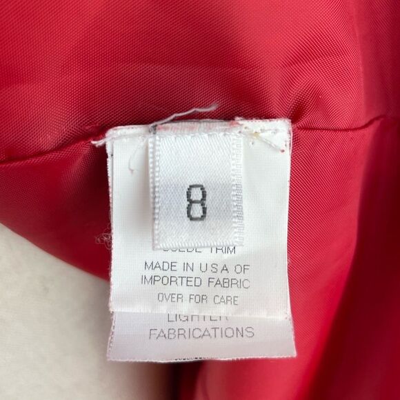 Vintage Red and Orange Tweed Dress Jacket Size 8 EUC - Picture 8 of 9